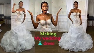 Making a wedding gown / bridal dress / corset