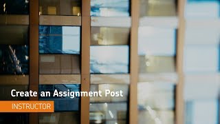 Activity Feed - Create an Assignment Post - Instructor