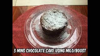 Super soft chocolate cake using milo/boost | Just microwave (3 mins) | Cook with devi