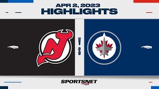 NHL Highlights | Devils vs. Jets - April 2, 2023