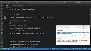 Python 3 Pillow Script to Crop Image to Circular Shape Avatar and Save as PNG in Terminal
