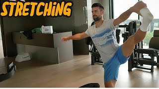 Novak Djokovic Flexibility Training: Djokovic Warm Up & stretching routine