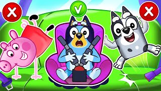 Let's Buckle Up 🚗 Naughty Baby Don't Want The Seat Belt | Safety Rules In The Car | Bluey Paper Toy