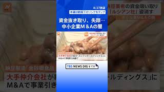 後継者不足に悩む中小企業から資金を抜き取り、失踪…仲介会社の業界団体が悪質な買い手企業のリスト化を発表　中小企業M＆A問題 | TBS NEWS DIG #shorts