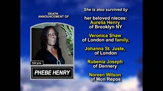 Phebe Henry ~ Long Obituary