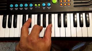 Tera Mujhse Hai, Piano Chord Progression On Keyboard Synthesizer Lesson Beginners, Aa Gale Lag Jaa
