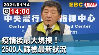 #東森新聞  疫情後最大規模！2500人篩檢最新狀況陳時中說明【東森大直播】