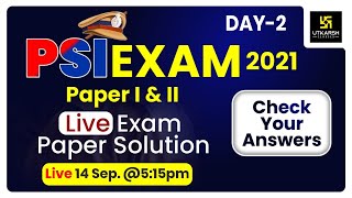 Rajasthan Sub Inspector Exam 2021 | Day-2 | Ist & IInd Paper | Exam Paper Solution | Utkarsh Classes