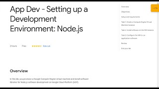 App Dev - Setting up a Development Environment: Node.js Qwiklab