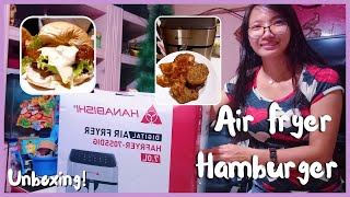 Unboxing Hanabishi Air Fryer | How to use | Air Fryer Burger