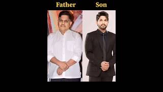 South|Actors# Father And Son Real Father Actors Allu Arjun Father Mahesh Babu Father #Viral #Video