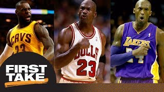 Kobe Bryant or LeBron James: First Take debates closest to being Michael Jordan | First Take | ESPN