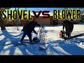 ECHO 9010 vs SNOW SHOVEL [Side by Side] DRIVEWAY SNOW REMOVAL