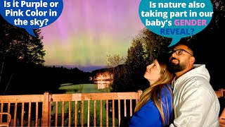 PINK NORTHERN LIGHTS At Our HOME !!! A night before baby gender reveal..