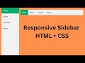 Responsive Sidebar Menu using HTML and CSS