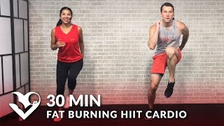 30 Minute Fat Burning HIIT Cardio Workout at Home for Women & Men - 30 Min Cardio Workouts
