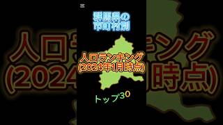 群馬県の市町村別人口ランキングトップ30#地理系を終わらせない #47都道府県企画