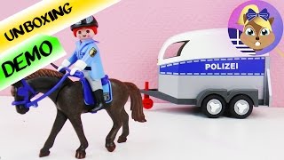 Playmobil City Action | Σετ παιχνιδιού : Αστυνομικός με άλογο και τρέιλερ  | Unboxing