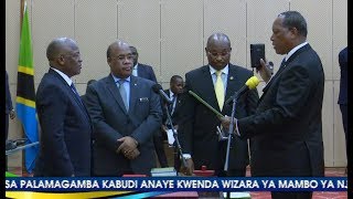 MAGUFULI LIVE - RAIS MAGUFULI ANAWAAPISHA PROF KABUDI NA BALOZI MAHIGA IKULU