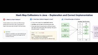 Hash Map collisions What is hash collision, how it happens in Java and correct way to implement it.