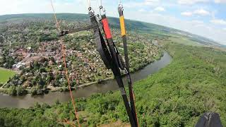 Paragliding Cukrák Praha take off