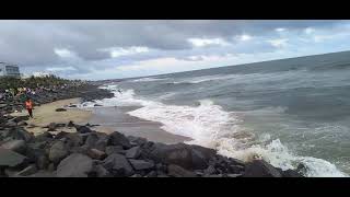 Pondicherry rock beach 🌊  #tourism #tourist #travel #beach #youtube #pondicherry #rockbeach #video