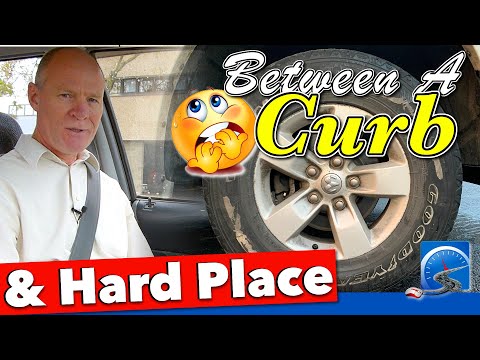 When parking next to a curb your vehicle must be within?