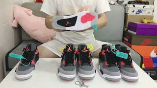 Air Jordan 4 Retro “Infrared” 黑灰红 红外线 真假对比测评