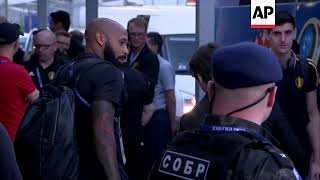 Belgium football team departs after securing 3rd place in World Cup