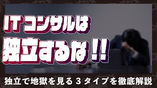 【独立するな】ITコンサルが独立してはいけない理由って…？元コンサルが警告する、意外と見落とされがちな独立が不幸を招く可能性【フリーランスコンサル論】