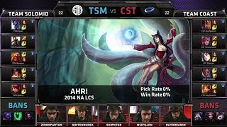 TSM vs Coast | 2014 NA LCS Spring split S4 W6D1 G2 | TSM vs CST Week 6 Day 1 full game HD