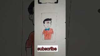 How to draw Nobita. !!!?  Simple Nobita drawing #art #drawing #nobita #doremon #youtube #shorts