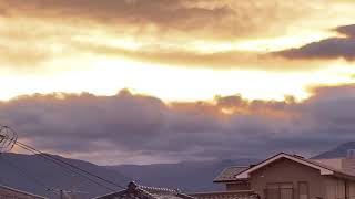 今回は、空全体が夕焼けで綺麗だった