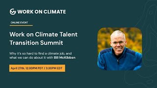 Work on Climate Talent Transition Summit 2023