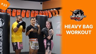 🥊 30 Minute Muay Thai kickboxing Heavy Bag Workout Knockout Fat and Build Strength! #33