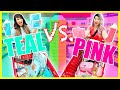 BACK TO SCHOOL SUPPLIES SHOPPING CHALLENGE! PINK VS. TEAL