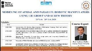 Lecture on Dynamics of serial kinematic chains