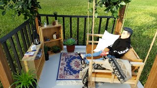 How to make a Doll Patio with Swinging Bed