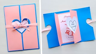 Beautiful Handmade Anniversary Card Idea / DIY Greeting  Cards for Anniversary/Valentine's day card