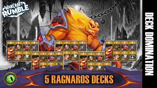 [DECK DOMINATION] - 5 Ragnaros Decks vs. Baron Geddon - Open Queue - Season 12 - Warcraft Rumble 🔥