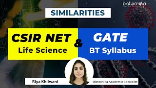 CSIR NET LIFE Science \u0026 GATE Biotech Syllabus Comparison