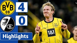 BORUSSIA DORTMUND VS SC FREIBURG ( 4 0 ) | HIGHLIGHTS | BUNDESLIGA