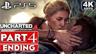 UNCHARTED 4 PS5 REMASTERED ENDING Gameplay Walkthrough Part 4 [4K 60FPS] - No Commentary (FULL GAME)