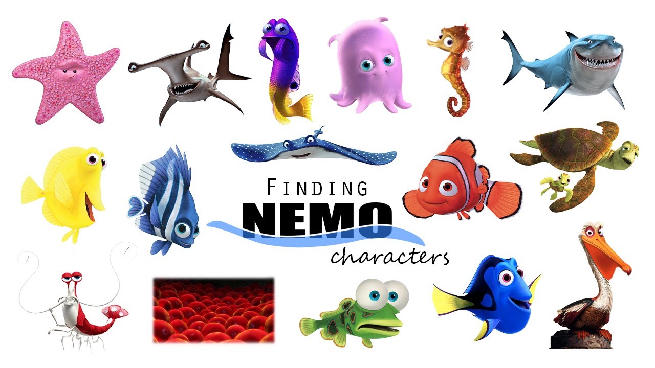 Pixar Finding Nemo Characters