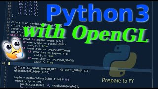Python 3 and OpenGL - 3 - Cube, Rotation and Depth