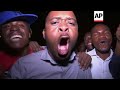 Soldiers and citizens celebrate Mugabe resignation