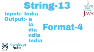 Print the string in the given format | Format - 4 | String Programs | JAVA | ICSE
