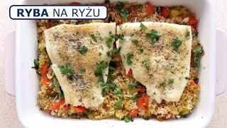 Baked Fish with Rice and Vegetables | Fish with Rice | Fit Dinner Recipe | Polish Cooking and Baking