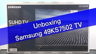 Samsung 49KS7502 KS7500 KS8500 Curved TV unboxing