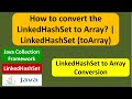 How to convert the LinkedHashSet to Array? | LinkedHashSet (toArray) | Java Collection Framework